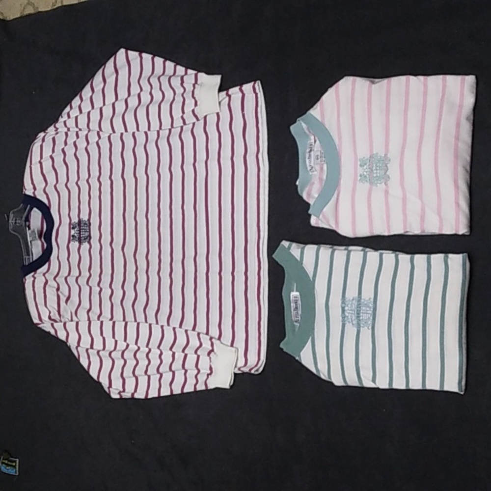 Three NWOT Alyssa Brooke Syriped Polo Tops 20W